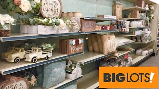 BIG LOTS FALL DECOR HARVEST HOME DECOR DECORATIONS BIGLOTS SHOP WITH ME SHOPPING STORE WALK THROUGH