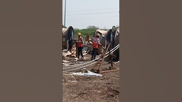 Transmission Line 400kv stringing work⚡❤ #trending  #viral #video#electrical #danger #danger#work