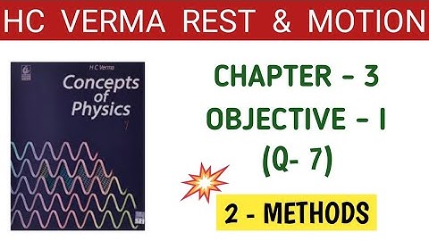H C VERMA CHAPTER - 3 OBJECTIVE - I Q NO - 7 SOLUTIONS I PHYSOCS TUITION I RAHUL KUMAR