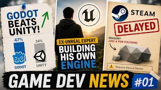Godot Beats Unity, Steam Drama & Unreal News | Game Dev News #1