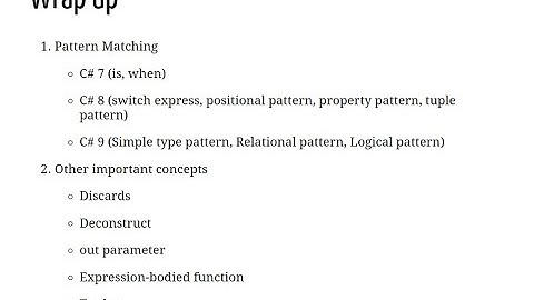 Luna Tech | Dive into C# Pattern Matching