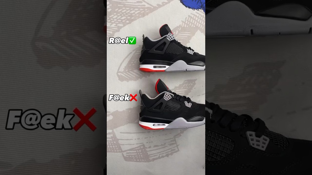 Real Vs Fake Bred Jordan 4 
