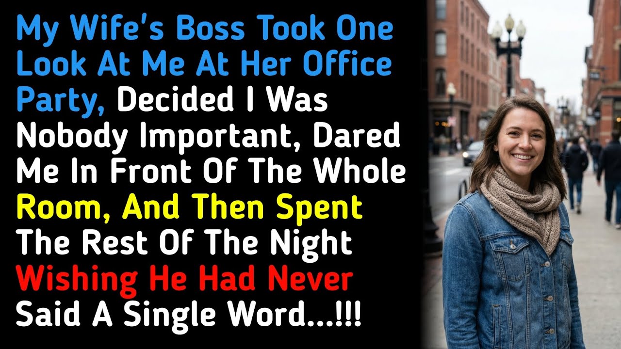 My Wife's Boss Took One Look At Me At Her Office Party, Decided I Was Nobody Important, Dared Me 