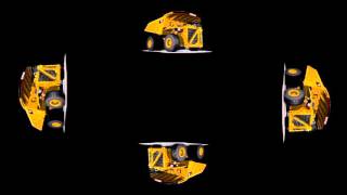 Caterpillar Truck, Holographic Animation For Use With HoloQuad Pyramid Hologram MMD