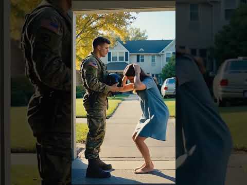 The soldier brings the sad news to his friend's house