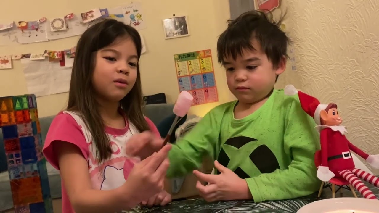 Roast marshmallows for Breakfast with Elfie