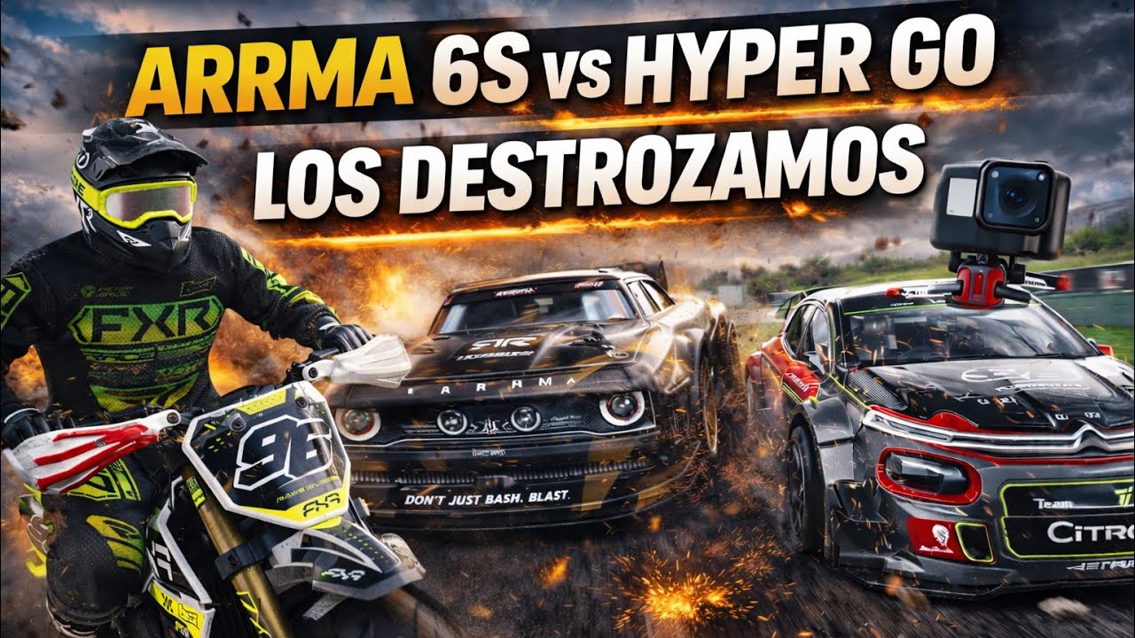 LO DESTROZAMOS TODO en el circuito | ARRMA INFRACTION 6S vs HYPER GO 1/7 + MOTOS LOSI 1/8