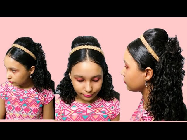 Penteado de princesa infantil penteado para formatura e casamentos