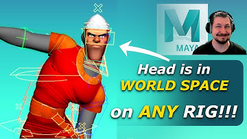 How to Make the HEAD Follow the WORLD SPACE on ANY Rigged Character in MAYA