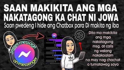 Saan makikita ang mga nakatagong ka chat ni jowa / Paano mag restrict / messenger tutorial
