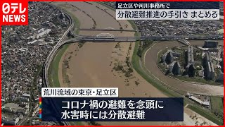 【分散避難推進の手引き】足立区や河川事務所などが作成  来年1月に公表予定