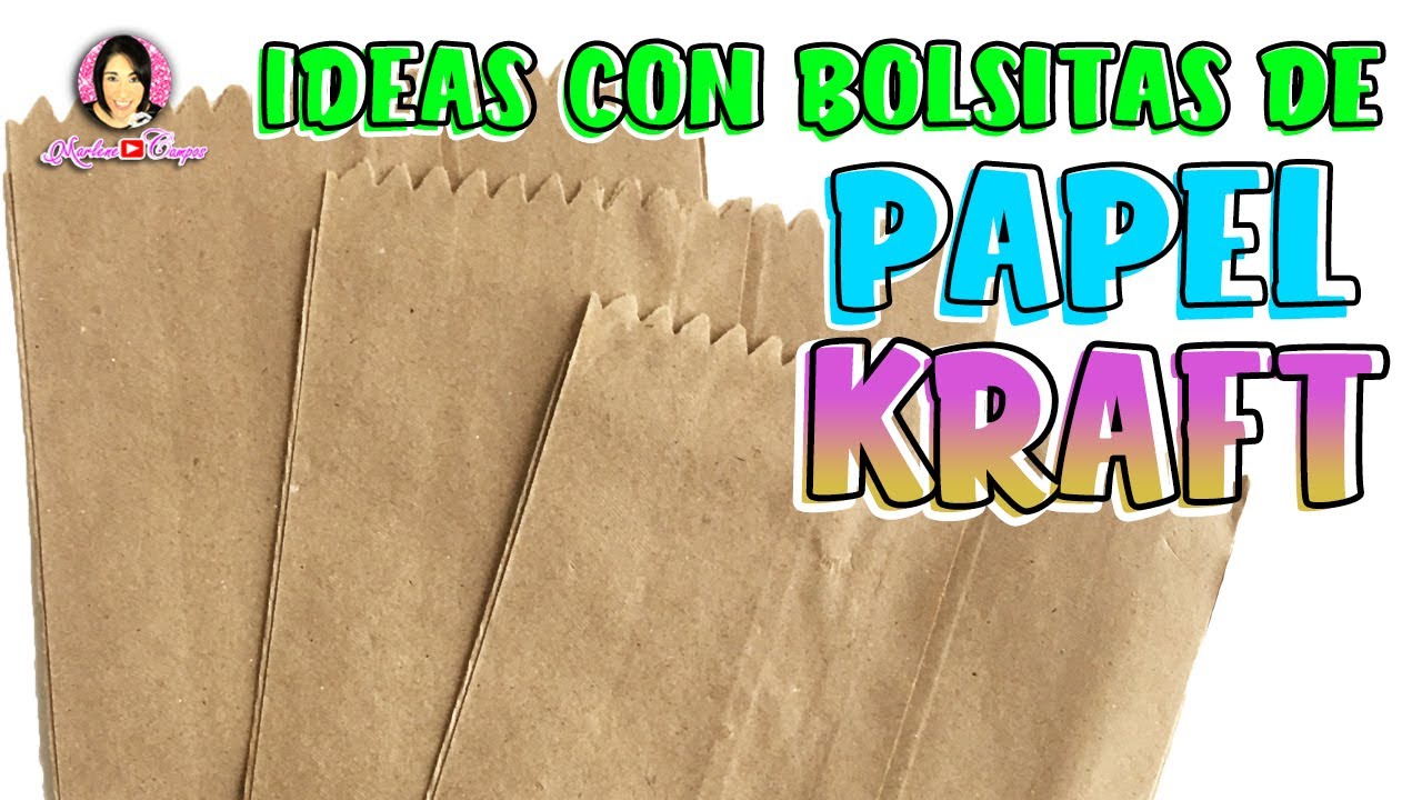 Hermosas IDEAS que puedes hacer con BOLSITAS DE PAPEL KRAFT por DIY con  Marlene Campos 