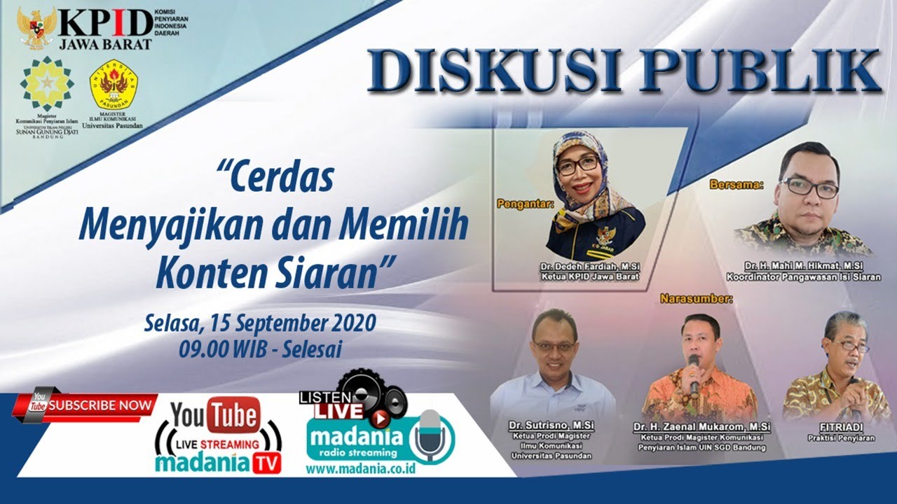 DISKUSI PUBLIK KPID JAWA BARAT - YouTube