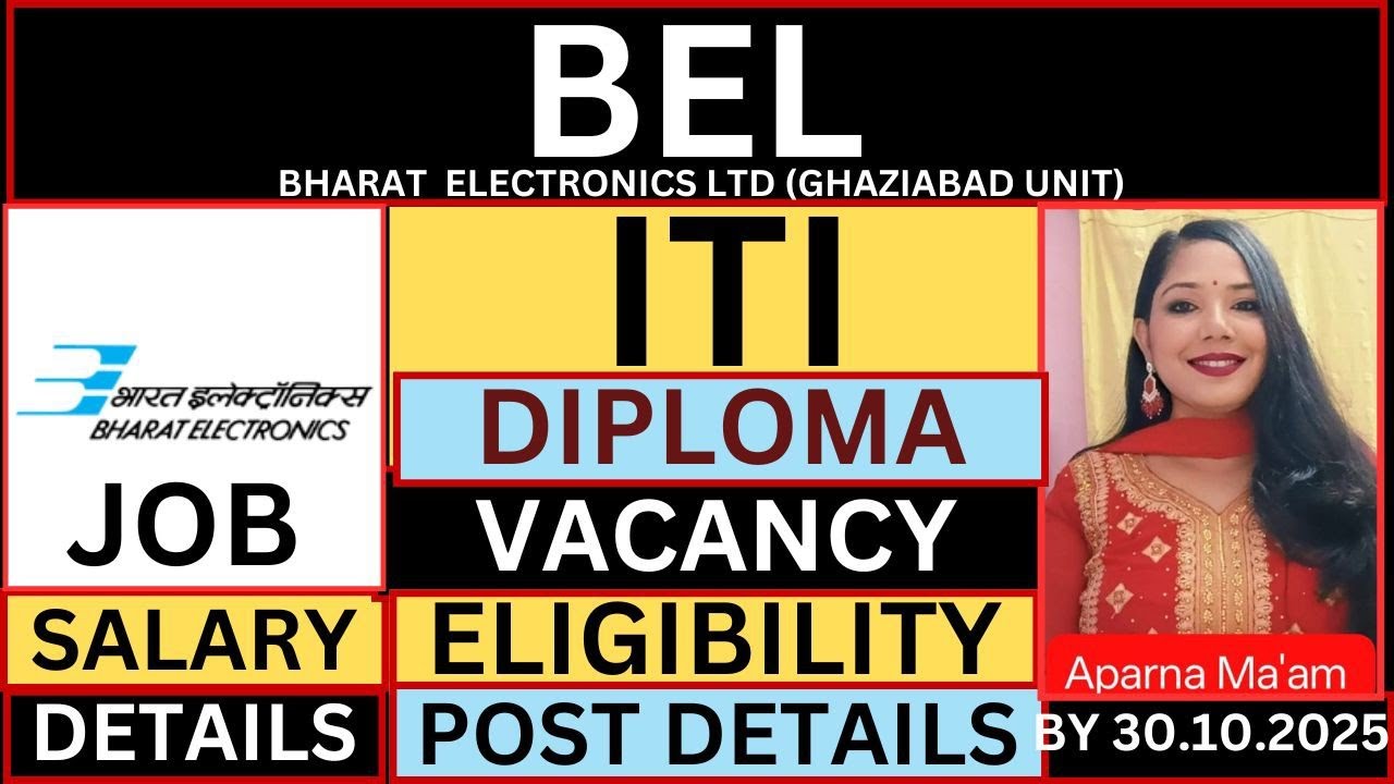 BEL Recruitment 2025 | BEL EAT & Technician C Recruitment 2025 | ITI Jobs | Diploma Jobs |