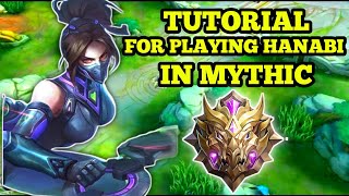 TUTORIAL FOR PLAYING HANABI IN MYTHIC | HANABI GOLD LANE |HANABI META NOW MLBB