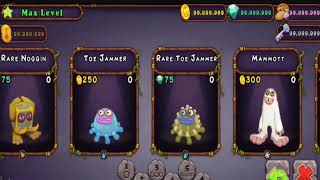 MY SINGING MONSTER mod menu baru 2023 (diamond 99999 koin 9999999)