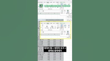 (진짜 편하다!) 많은 양의 중복 데이터 10초만에 제거!! #excel #exceltips