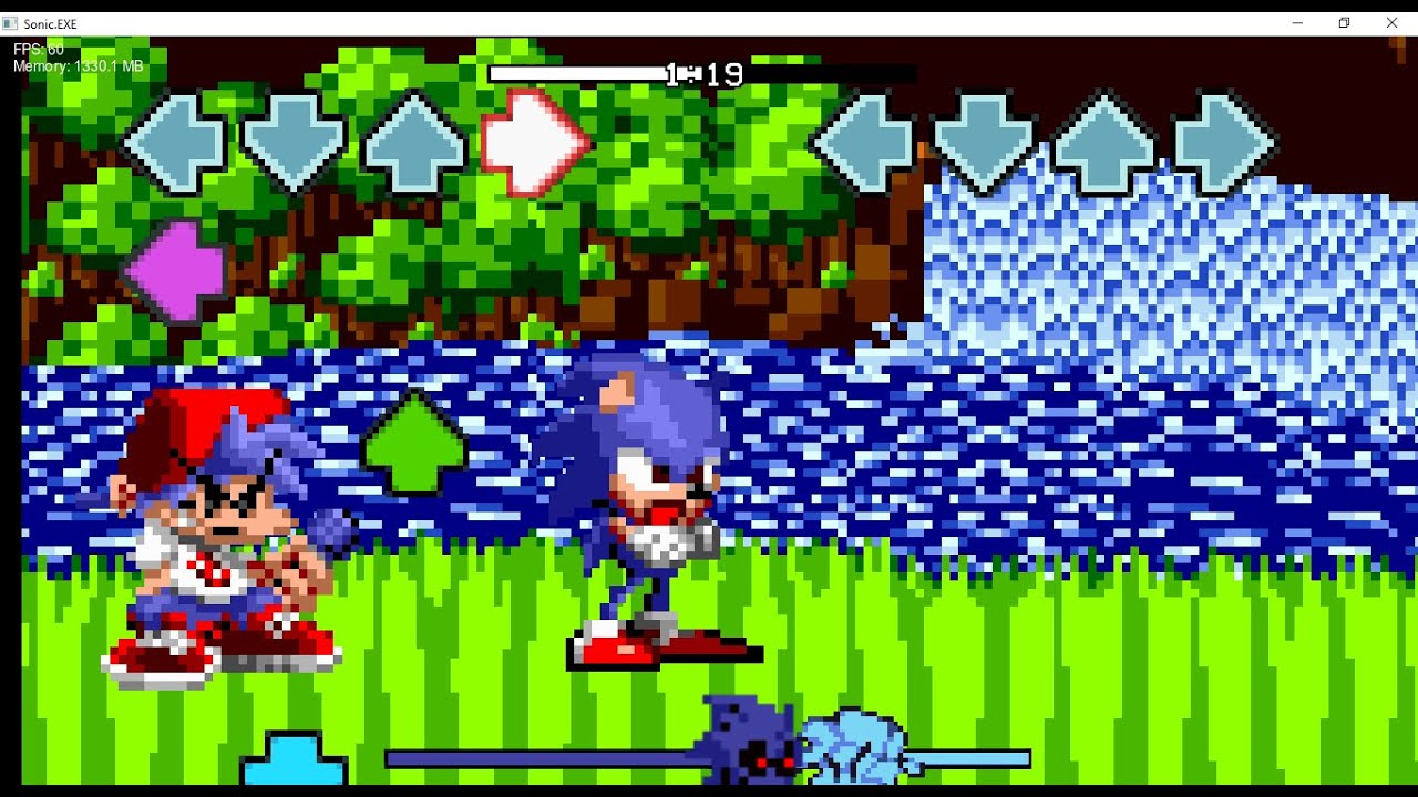 I made a sprite edit of Sonic.EXE. It's his B3 version, since B3 Majin is  green, I decided that he should be called… Scourge.PRGM! :  r/FridayNightFunkin