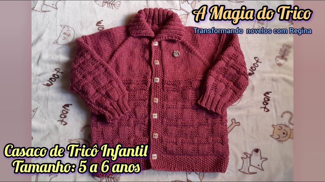 Casaco de Trico Infantil Flash para 5, 6 anos