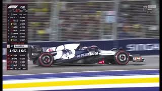 LIAM LAWSON KNOCKS MAX VERSTAPPEN OUT OF QUALIFYING!!! | 2023 SINGAPORE GRAND PRIX