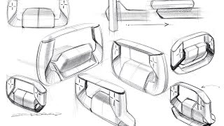 EV Pickup Truck Steering Wheel Sketches