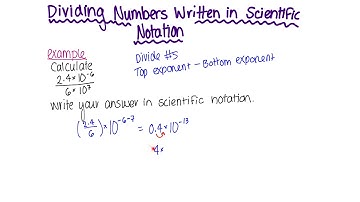 Dividing Numbers Written In Scientific Notation