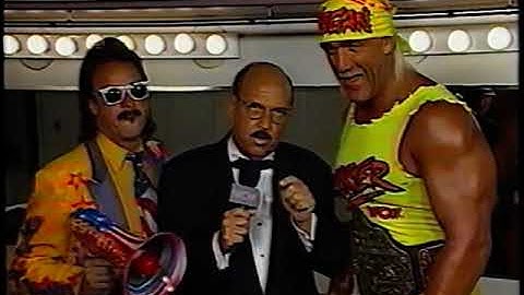 WCW SuperBrawl V - Gene Okerlund interviews Hulk Hogan & Jimmy Hart (1995-02-19)