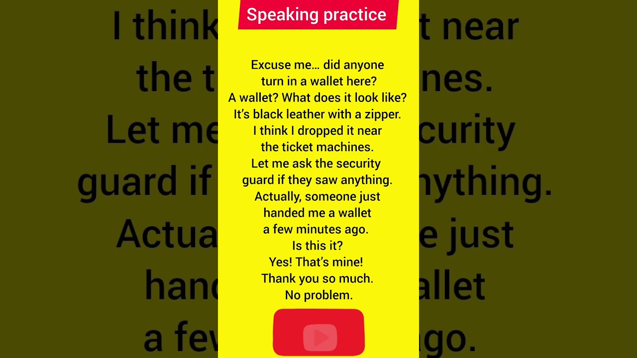 Losing wallet at the bus station || English speaking practice 