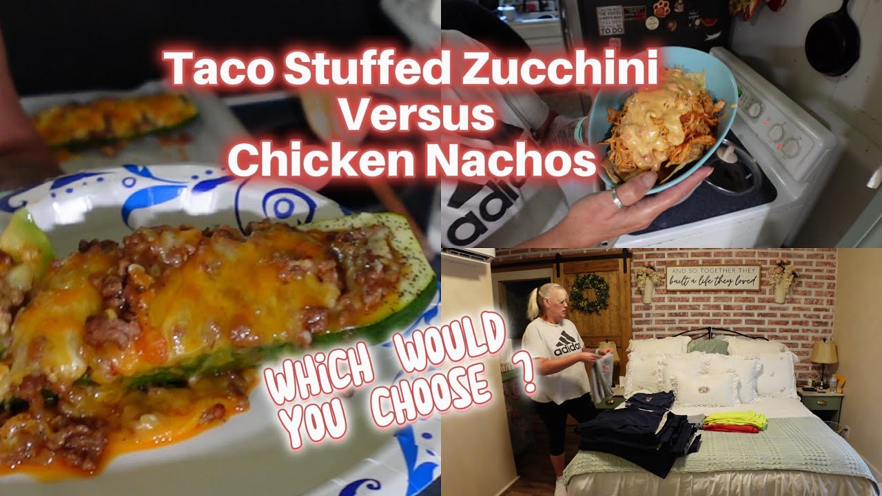 Thursday Cook With Me|Taco Stuffed Zucchini Vs Chicken Nachos|Easy Weeknight Dinner Ideas