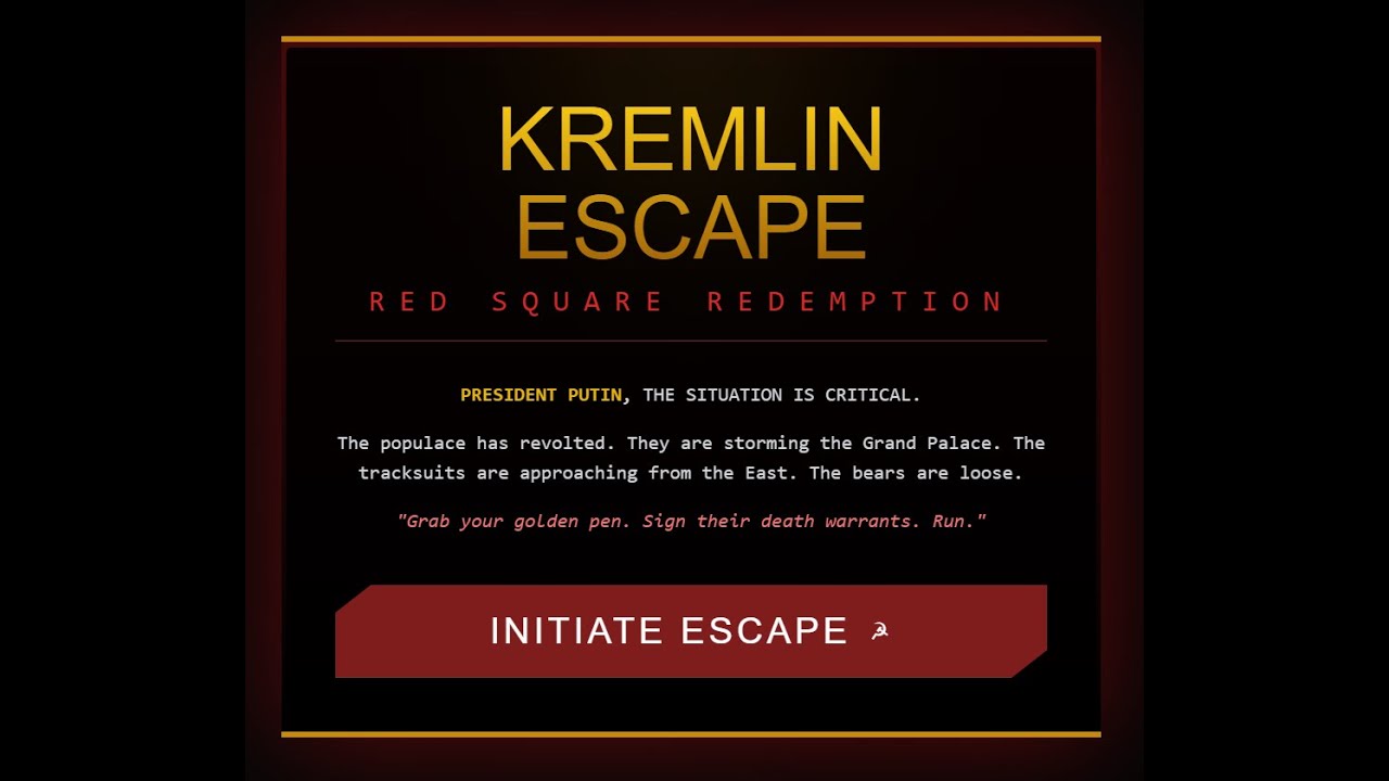 Kremlin Escape - "Red Square Redemption" | AI Generated Game - Google Gemini 3.0