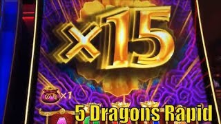 ★FINALLY SUPER BIG WIN !!☆5 DRAGONS RAPID Slot machine★Totally revenge completed/All Live Play☆彡