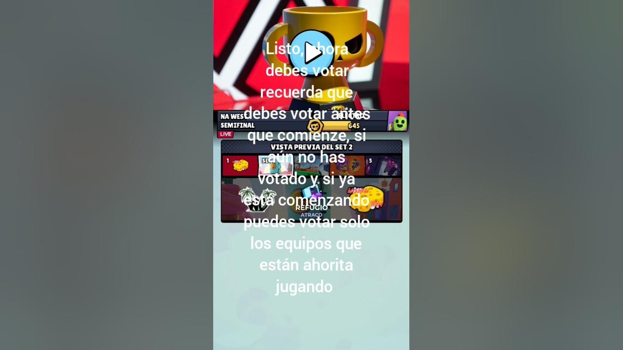 tutorial de cómo votar en brawl Stars championship tutorial 