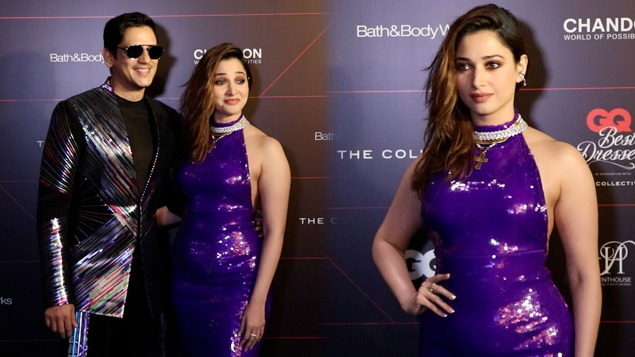 Tamannaah Bhatia With BF Vijay Varma AT THE RED CARPET OF GQ BEST DRESSED AWARDS 2023 #tamannaah - YouTube