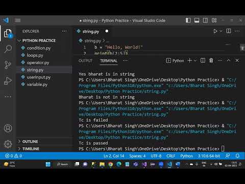 21) String Handling in python - YouTube