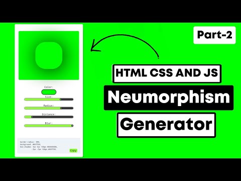 Neumorphism Soft UI Generator JS | Css Box-Shadow Generator | Part-2 | CODER BOY