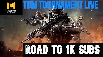 1 Vs 1 TDM Tournament | COD Mobile | Group link in description to play with me | Road to 1K Subs