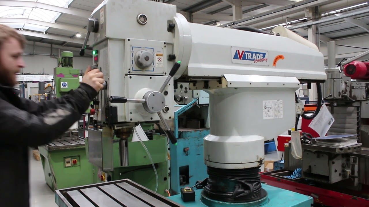 V-TRADE ZX 3840 gebr. Schnellradialbohrmaschine - YouTube