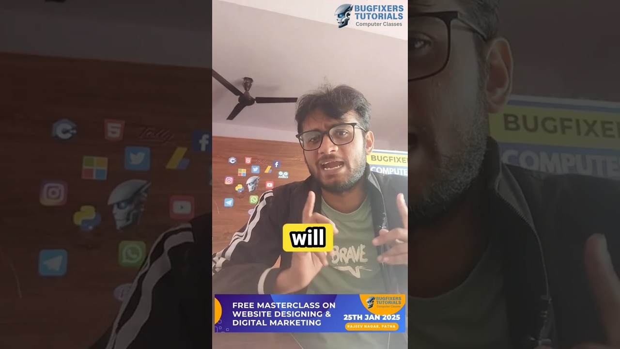 Free Masterclass on Website Designing and Digital Marketing on 25th January 