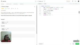 Reverse of signed integer | LeetCode | Python
