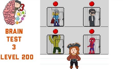 Brain Test 3 Level 200 Mary must release the prisoners Walkthrough