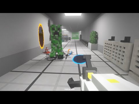 Portal Guns vs Creeper Facility in Teardown