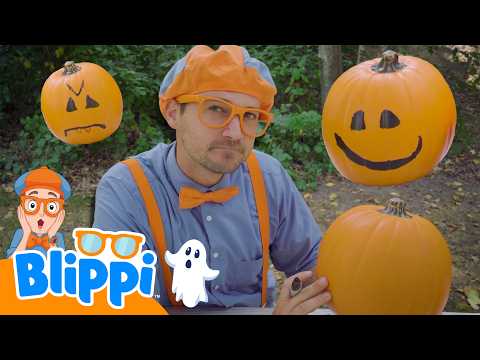 Blippi Explores the Pumpkin Park! 🎃 Decorating Pumpkins & Halloween Special | Blippi DIY Skills