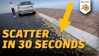 How to Create Fallen Leaves near Street Curb in Blender