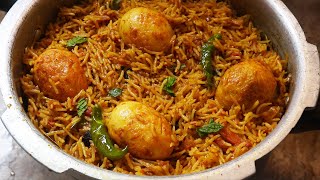 Egg biryani in pressure cooker|Bachelors Recipe |Quick Egg Biryani