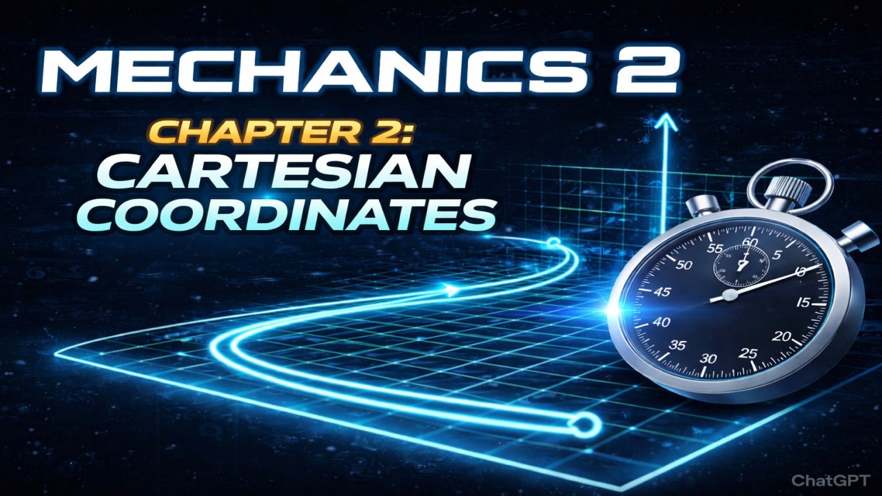 mechanics 2(dynamics)  - p2 الحركة على منحنى || cartesian coordinates اسئله المحاضرات