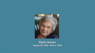 6-9-2023 Phyllis Kloster Funeral Service