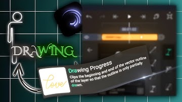 drawing progress text animation - alight motion (+preset) 🌿