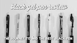 Review: Black Gel Pen Collection | Best Black Pen for Notetaking and Journaling