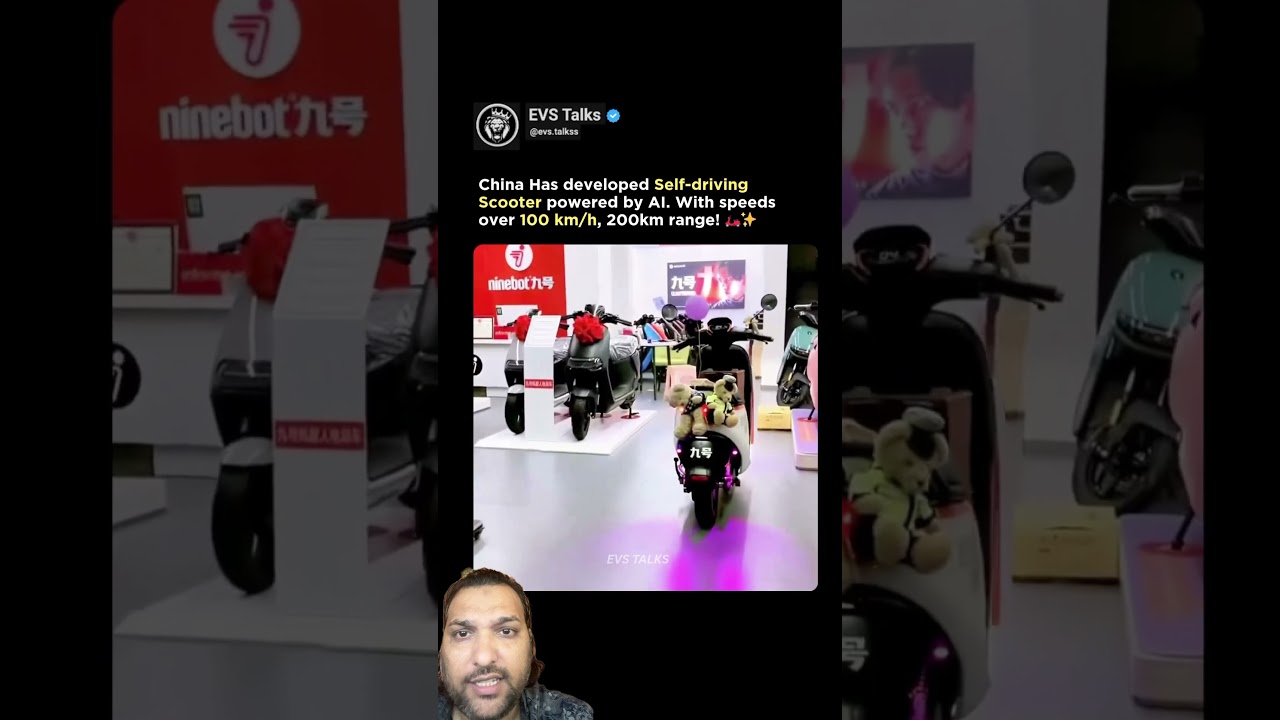 China’s 🇨🇳 Self-Driving Scooter 🛵 | Balances Itself & Hits 100kmph! ⚡🤖