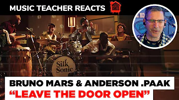 Music Teacher REACTS TO Bruno Mars & Anderson .Paak (Silk Sonic) "Leave The Door Open" | EP 111